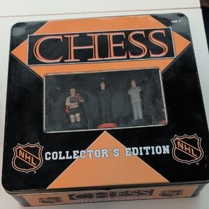 NHL Collector's Edition Chess Set - Black and Orange